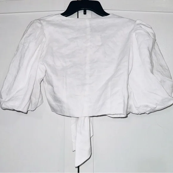 DISSH Hallie White Linen Top - Picture 6 of 7